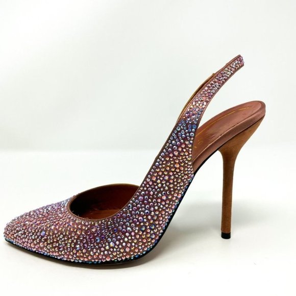 Gucci Pink Embellished Heels - Picture 2 of 12